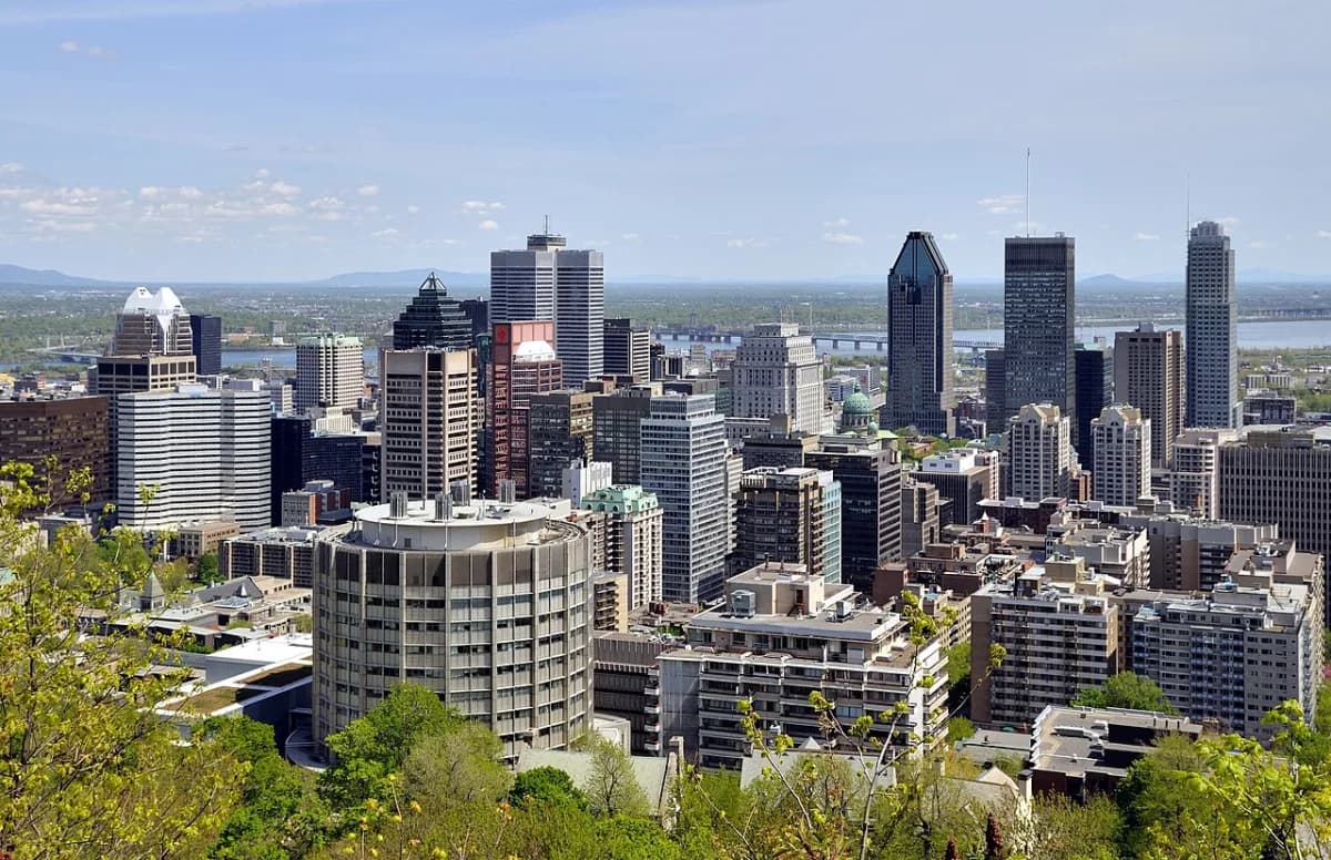 Centre-ville de Montréal vu du mont Royal